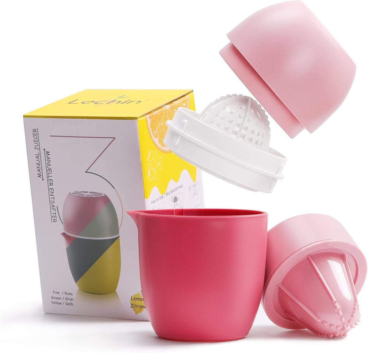 Lechin Hand Juicer — Grapefruit Pink